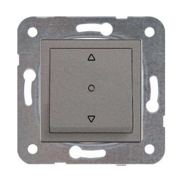 Viko Artline Novella Tek Düğmeli Jaluzi Kumanda Anahtarı Mekanizma + Kapak 92605372 Saten