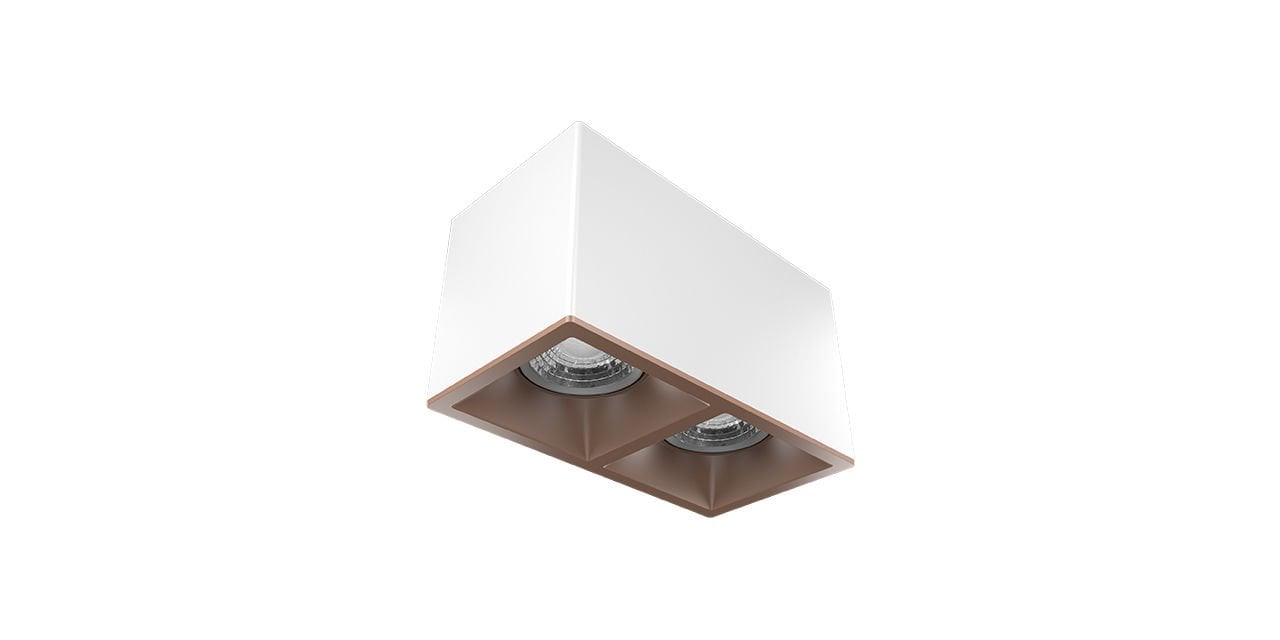 Goya 2x8 Watt 18x9 Kare Kasa Samsung Ledli Spot Armatür GY 1862-8 3000  K (Gün Işığı) - Beyaz - Rose - Dimsiz