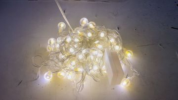 Pilli Misket Yılbaşı Ağacı Süsü 3 Metre 20 Ledli Misket Yılbaşı Süsü SNC-307