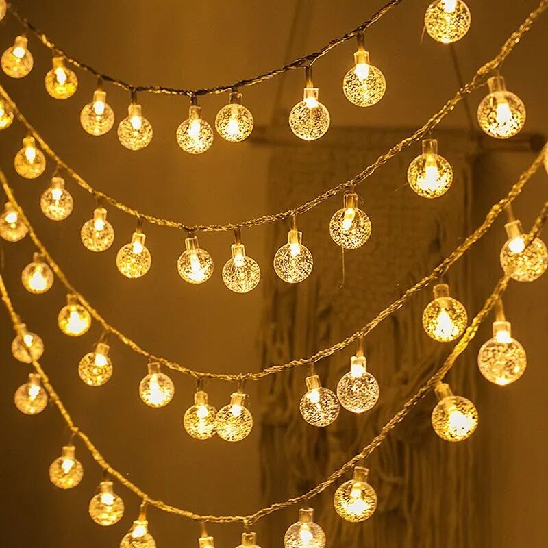 Pilli Misket Yılbaşı Ağacı Süsü 3 Metre 20 Ledli Misket Yılbaşı Süsü SNC-307