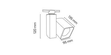 Goya 36 Watt Samsung Ledli Ray Spot Mağaza Aydınlatma Armatürü GY 3632