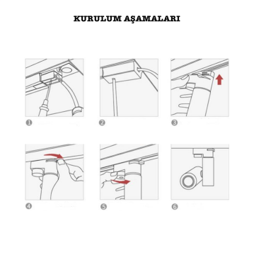 Samsung Led 40W Ray Spot Armatür Aydınlatma Metal Kasa Beyaz