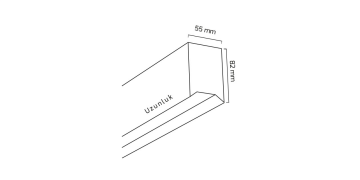 Goya 65 Watt Samsung Ledli Dekoratif Sarkıt Linear Armatür 150CM GY 8035-150