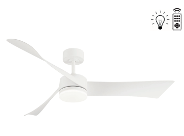 Kaşkar Taflan D52086 35W Işıklı Beyaz Gövde Abs 3 Kanatlı Uzaktan Kumandalı Tavan Tipi Vantilatörü