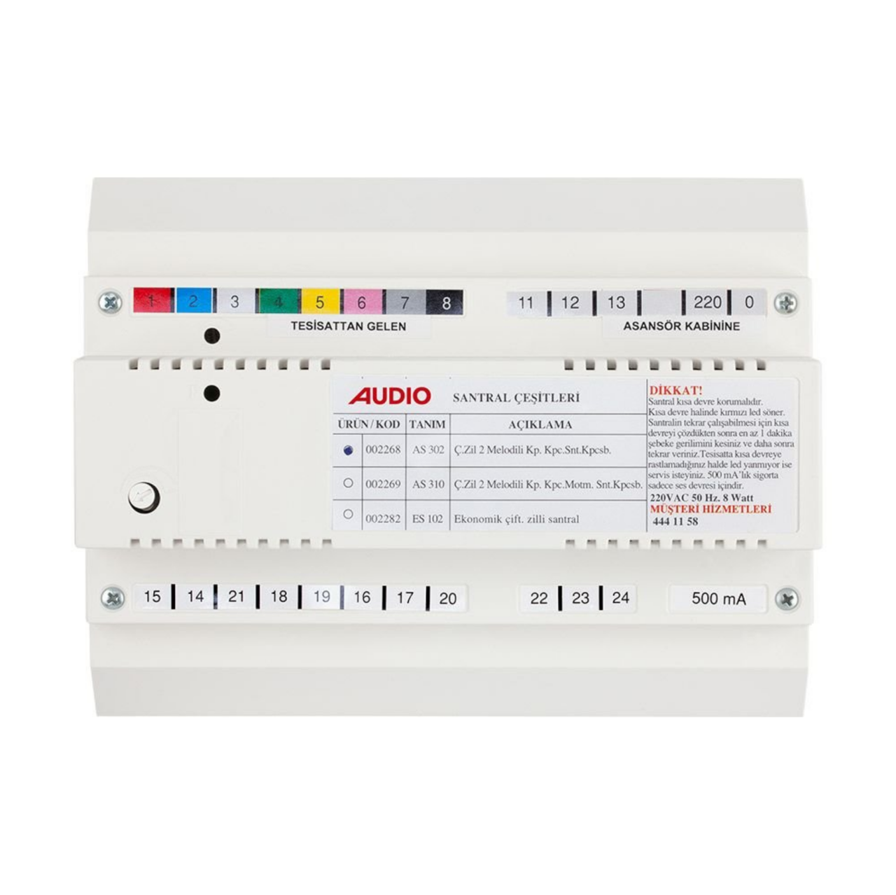Audio As 302 Kapıcılı Çift Zilli Santral 002268
