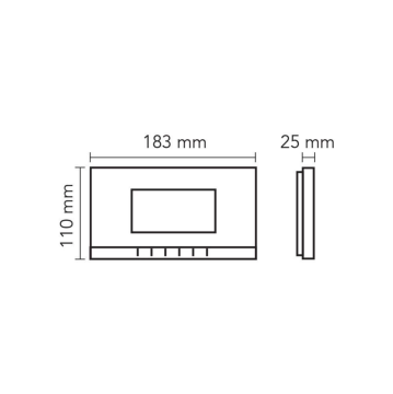 Audio 4.3'' Görüntülü Diafon Beyaz Bus Plus Mekanik Butonlu 001180