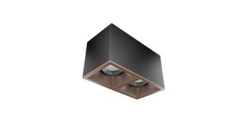 Goya 2x8 Watt 18x9 Kare Kasa Samsung Ledli Spot Armatür GY 1862-8 3000  K (Gün Işığı) - Siyah - Rose - Dimli