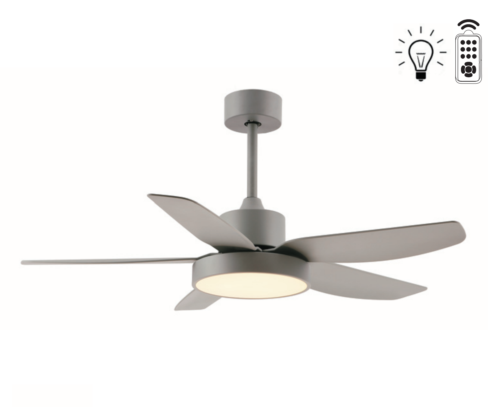 Kaşkar Taflan F46210 35W Işıklı Gri Gövde Abs 3 Kanatlı Uzaktan Kumandalı Tavan Tipi Vantilatörü