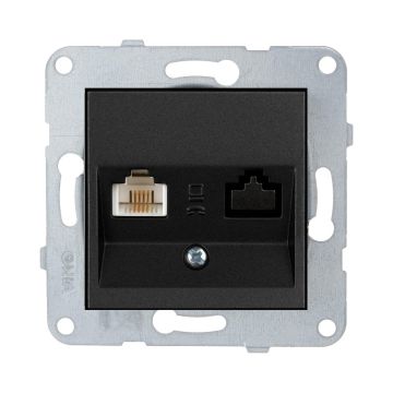 Viko Artline Novella Tekli Data Prizi (RJ45 CAT5E) (Mekanizma + Kapak 92600032 Siyah