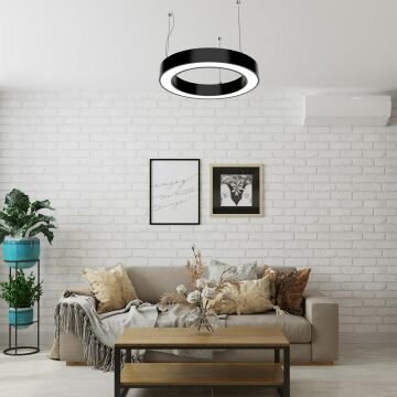 Yuvarlak Simit Linear Aydınlatma Modern Led Avize Lineer Armatür 5x5 Cm Kasa