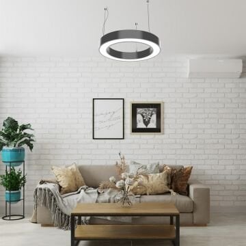 Yuvarlak Simit Linear Aydınlatma Modern Led Avize Lineer Armatür 5x5 Cm Kasa