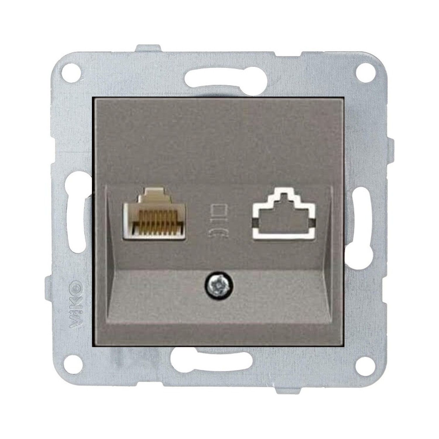 Viko Artline Novella Tekli Data Prizi (RJ45 CAT6) Mekanizma + Kapak 92600102 Antrasit