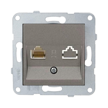Viko Artline Novella Tekli Data Prizi (RJ45 CAT6) Mekanizma + Kapak 92600102 Antrasit