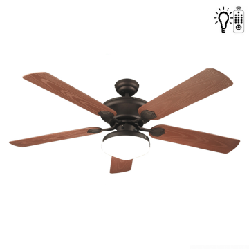 Kaşkar Taflan D52052 35W Işıklı Dış Mekan Plexi 5 Kanatlı Uzaktan Kumandalı Tavan Tipi Vantilatörü