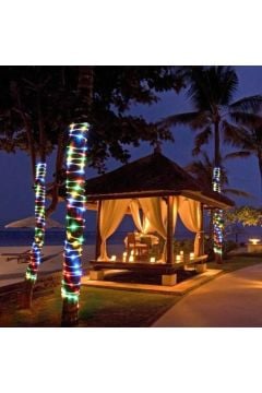 Solar Animasyonlu Renkli Işıklı Yılbaşı Ağacı Süsü 10 Metre 100 Ledli Solar Ağaç Süsü SNC-313