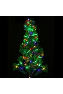 Solar Animasyonlu Renkli Işıklı Yılbaşı Ağacı Süsü 10 Metre 100 Ledli Solar Ağaç Süsü SNC-313