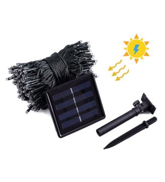 Solar Animasyonlu Işıklı Yılbaşı Ağacı Süsü 10 Metre 100 Ledli Solar Ağaç Süsü SNC-314 3200K (Gün Işığı)