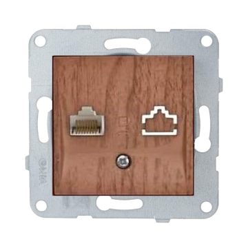 Viko Artline Novella Tekli Data Prizi (RJ45 CAT6) Mekanizma + Kapak 92600102 Ceviz