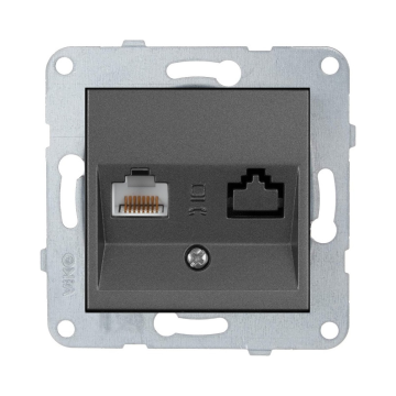 Viko Artline Novella Tekli Data Prizi (RJ45 CAT6) Mekanizma + Kapak 92600102 Füme