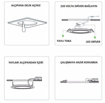 Noas 20 Watt Sensörlü Sıva Üstü Led Panel Aydınlatma Beyaz Işık YL14-1810
