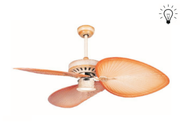 Kaşkar Taflan F52303 30W Işıklı Krem Gövdeli Plexi 3 Kanatlı Uzaktan Kumandalı Tavan Tipi Vantilatörü