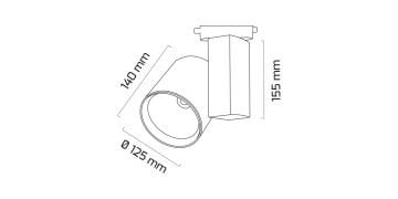 Goya 57 Watt Samsung Ledli Ray Spot Mağaza Aydınlatma Armatürü GY 3625-57