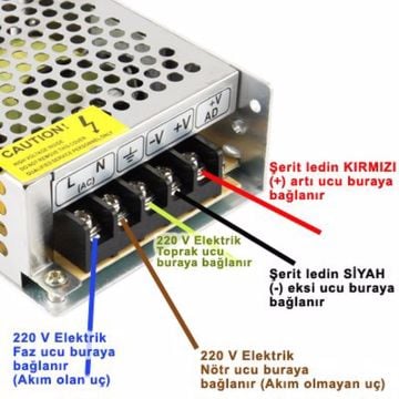 Noas 12 Volt İç Mekan Şerit Led Pembe Işık YL40-4008
