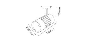 Goya 36 Watt Samsung Ledli Ray Spot Mağaza Aydınlatma Armatürü GY 3617