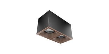 Goya 2x8 Watt 18x9 Kare Kasa Samsung Ledli Spot Armatür GY 1862-8 4000K (Natural Işık) - Siyah - Rose - Dimsiz