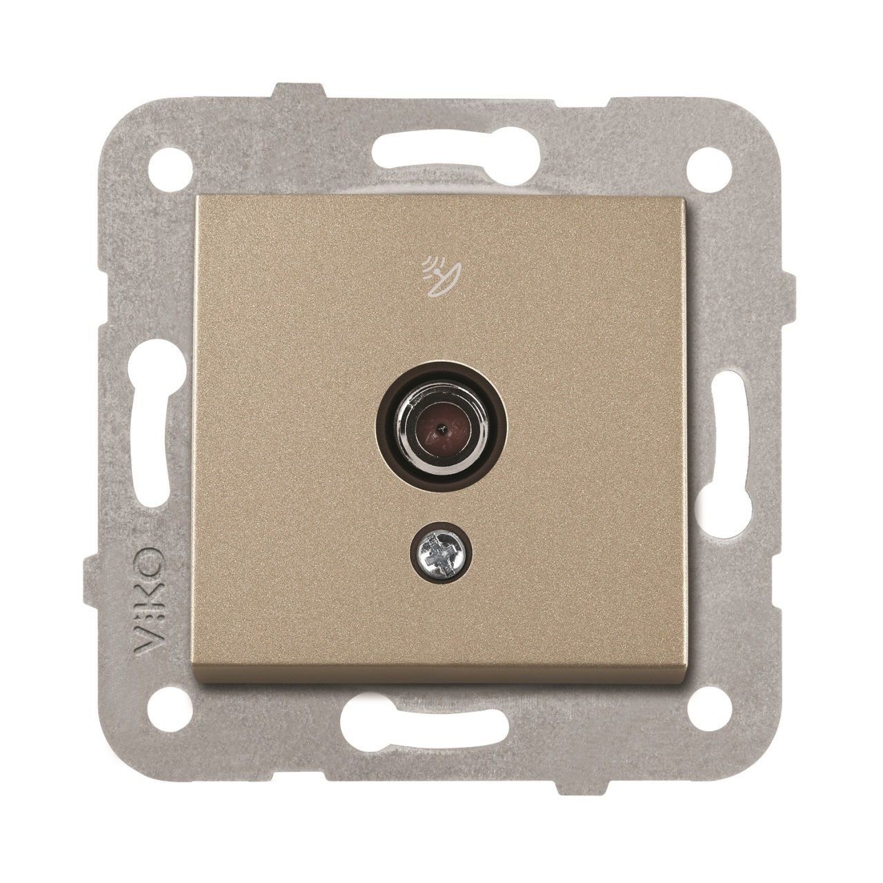 Viko Artline Novella Uydu Prizi F Konnektörlü Sonlu Mekanizma + Kapak 92600009 Bronz