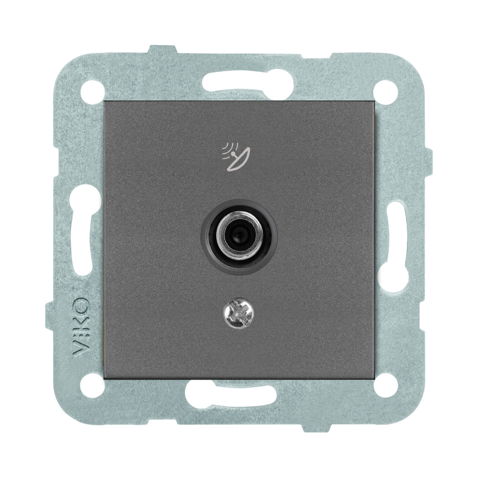 Viko Artline Novella Uydu Prizi F Konnektörlü Sonlu Mekanizma + Kapak 92600009 Füme