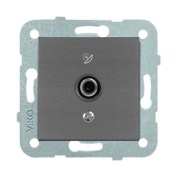 Viko Artline Novella Uydu Prizi F Konnektörlü Sonlu Mekanizma + Kapak 92600009 Füme