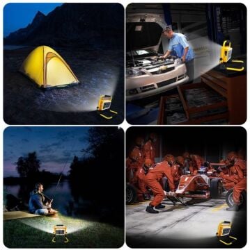 Noas 200W Solar Şarjlı Portatif Taşınabilir Led Projektör Aydınlatma YL71-0209-S