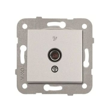 Viko Artline Novella Uydu Prizi F Konnektörlü Sonlu Mekanizma + Kapak 92600009 Metalik Beyaz