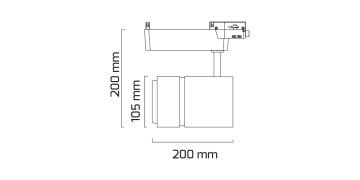 Goya 42 Watt Samsung Ledli Ray Spot Mağaza Aydınlatma Armatürü GY 3595