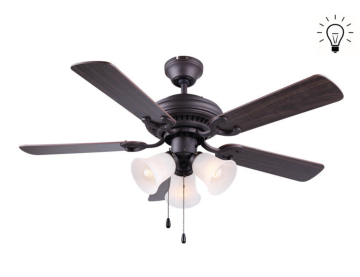 Kaşkar Taflan L42019 55W Işıklı Venge Gövde Ahşap 5 Kanatlı Tavan Tipi Vantilatörü