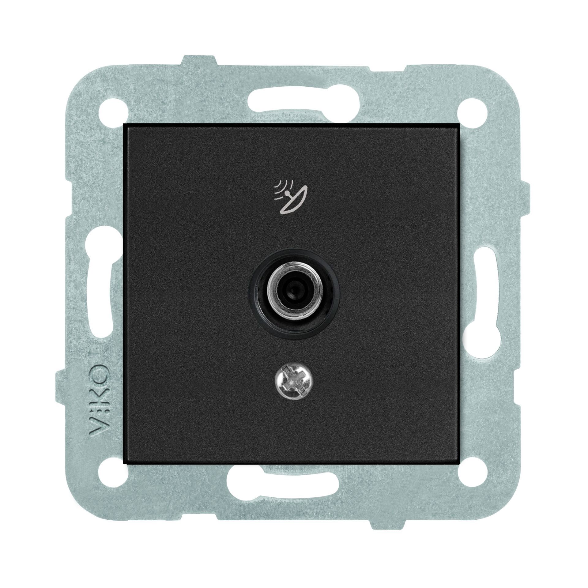 Viko Artline Novella Uydu Prizi F Konnektörlü Sonlu Mekanizma + Kapak 92600009 Siyah