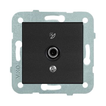 Viko Artline Novella Uydu Prizi F Konnektörlü Sonlu Mekanizma + Kapak 92600009 Siyah