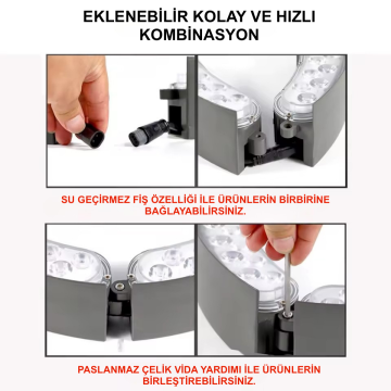 Ay Led Palmiye Ağaç ve Bahçe Dekoratif Aydınlatma Armatürü Su Korumalı 12W