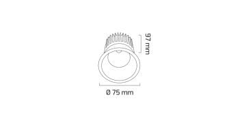 Goya 8 Watt Yuvarlak Samsung Ledli Spot Armatür GY 1730-8