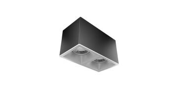 Goya 2x8 Watt 18x9 Kare Kasa Samsung Ledli Spot Armatür GY 1862-8 6500K (Beyaz Işık) - Siyah - Beyaz - Dimli