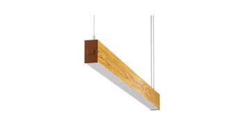 Goya 26 Watt Samsung Ledli Ahşap Görünümlü Dekoratif Sarkıt Linear Armatür 90CM GY 8031-90 4000K (Natural Işık) - Açık Ton Ahşap - Tavaya Montaj