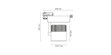 Goya 36 Watt Samsung Ledli Ray Spot Mağaza Aydınlatma Armatürü GY 3599-42