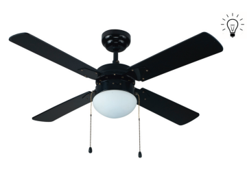 Kaşkar Taflan L42015 50W Işıklı Metal Gövde Ahşap 4 Kanatlı Tavan Tipi Vantilatörü