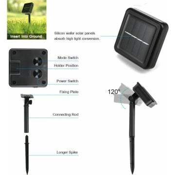 Solar Animasyonlu Bakır Tel Yılbaşı Süsü Ledli Tel Solar Ağaç Süsü SNC-317