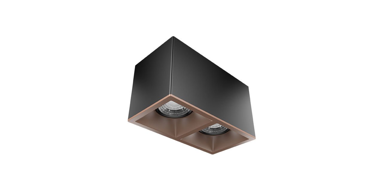 Goya 2x8 Watt 18x9 Kare Kasa Samsung Ledli Spot Armatür GY 1862-8 6500K (Beyaz Işık) - Siyah - Rose - Dimsiz