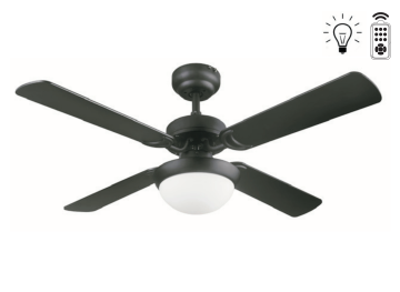 Kaşkar Taflan L42015 50W Işıklı Metal Gövde Mdf 4 Kanatlı Tavan Tipi Vantilatörü