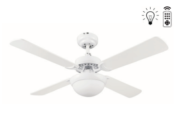 Kaşkar Taflan L42015 50W Işıklı Metal Gövde Mdf 4 Kanatlı Tavan Tipi Vantilatörü