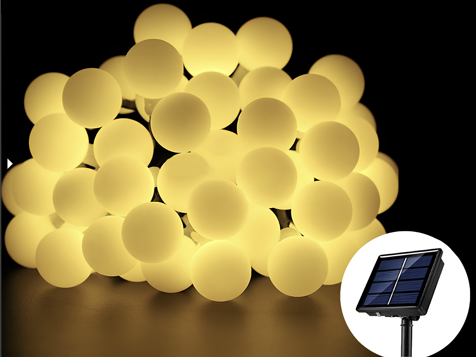 Solar Animasyonlu Opal Top Led Yılbaşı Süsü Ledli 3 Metre 10 Top Led Ağaç Süsü SNC-319