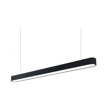 Samsung Ledli Sıva Üstü Oval Led Lineer Armatür 8x8 Cm Profil 120 Cm Linear Aydınlatma 4000K (Natural Işık) - Askısız - Antrasit